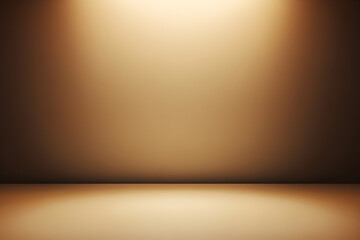 Poster - Abstract Brown Gradient Background with Spotlight Illumination Studio Setting for Product Display and Presentation
