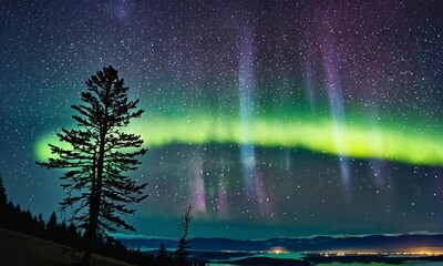 aurora in the night