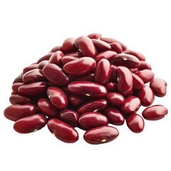 Wall Mural - A vibrant pile of red kidney beans ready for cooking in a rustic kitchen setting, Pile of red kidney beans