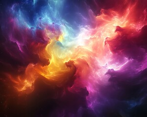 cosmic nebula, swirling colors