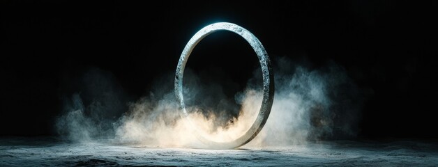 Poster - the abstract style is set against a blue background and exhibited in a cyberpunk style with a futuri