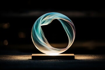 Poster - A magical sphere with molecular compounds is depicted in a 3D abstract illustration