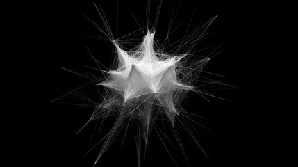 Poster - Illustration of Abstract Star Constellations that Float, with Plexus Structures