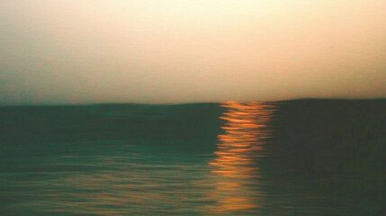 Poster - Abstract sunset reflection on tranquil water surface