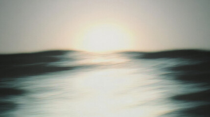 Poster - Abstract view of sunlit waves creating a dreamlike seascape atmosphere