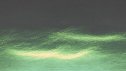 Poster - Abstract green waves texture on dark background capturing motion and serenity