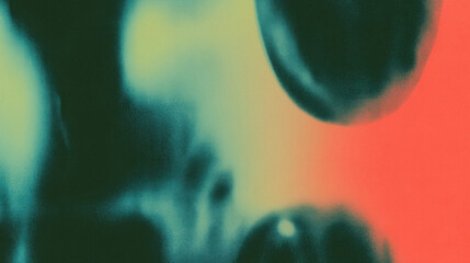 Poster - Abstract blurred gradient with neon colors and bokeh light effect