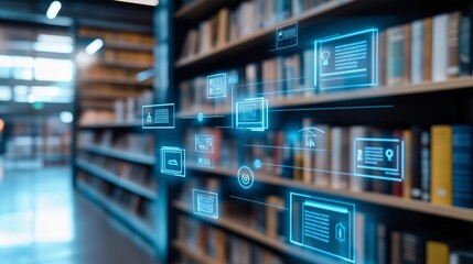 Poster - Digital information overlays enhancing the research experience in a modern library environment