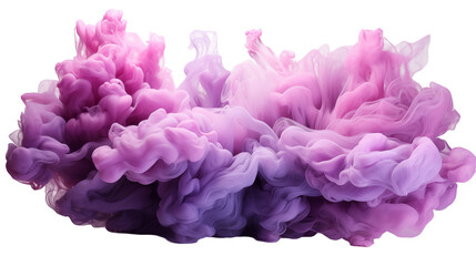 Wall Mural - abstract purple ink swirl elegant fluid texture, artistic background design, isolated on transparent
