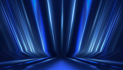 Wall Mural - abstract neon background. sound wave design element.