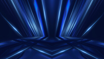 Wall Mural - abstract neon background. sound wave design element.