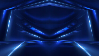Wall Mural - abstract neon background. sound wave design element.