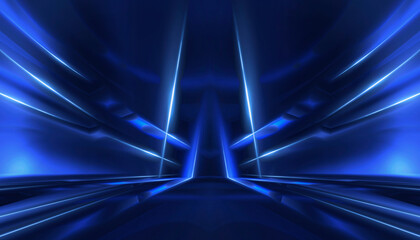Wall Mural - abstract neon background. sound wave design element.