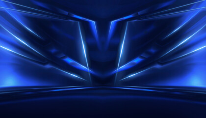 Wall Mural - abstract neon background. sound wave design element.
