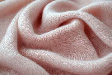 Poster - Textured natural fabric draping softly in warm light displaying intricate weave patterns and subtle color variations in a cozy indoor setting