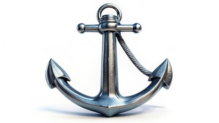 Poster - Metal Anchor on White Background