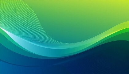 Wall Mural - modern banner background colorful bright green blue gradient wave vector illustration