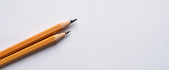 Pencils on a clean white background representing creativity and learning