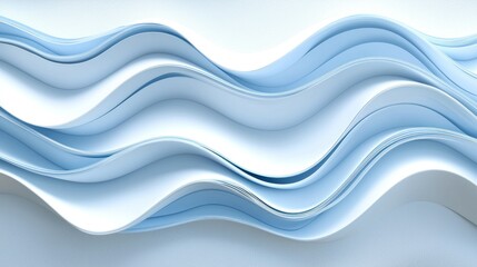Poster - Abstract wavy layers with smooth gradient for backgrounds, presentations, patterns