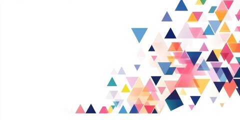Poster - colorful geometric background presentation design on a white background generative ai