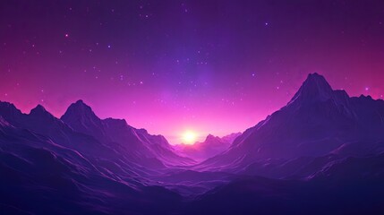 Wall Mural - purple galaxy with radiant stars, cosmic and mysterious landscape, vibrant and dreamy atmosphere, gl