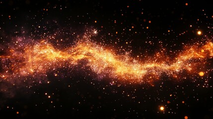 Wall Mural - vibrant fireworks display in the night sky, bright and festive, dynamic and engaging, isolated on da