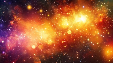 Wall Mural - vibrant particles in space, glowing and dynamic, deep cosmic background, bright and dreamy, swirling