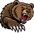 © anastasia_7em - angry bear logo mascot design on white