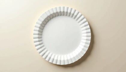 Poster - Paper plate mockup with unbranded design on neutral background