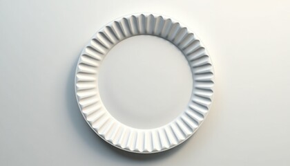 Poster -  Realistic paper plate mockup on clean background with soft lighting