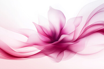 Wall Mural - Delicate pink abstract wallpaper with flowing shapes and soft floral elements