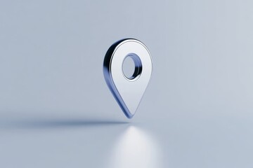 silver pin point with a circle in the middle