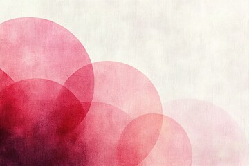 Poster - Soft Overlapping Circles in Pink and Peach Shades on Textured Background