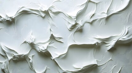 Poster - : Textured Canvas, Whitish Hues, Creamy Strokes