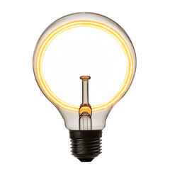 Poster - vintage style light bulb with glowing filament, perfect for home decor and lighting design. warm glow adds cozy atmosphere to any space
