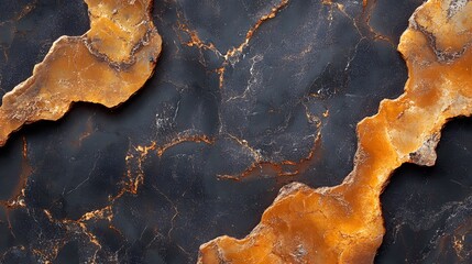 Poster - Stunning abstract image showcasing a luxurious black and gold marble texture. Perfect for design projects. Abstract Black and Gold Marble Texture: A Luxurious and Elegant Design