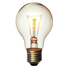 Poster - vintage light bulb with glowing filament, showcasing warm illumination and classic design. This captures essence of retro lighting and its aesthetic appeal