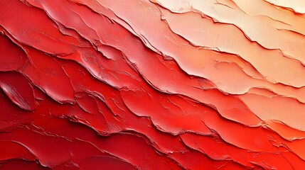 Aufkleber - An abstract painting showcasing vibrant red hues and dramatic textural elements. The artwork displays a captivating gradient of shades that create depth and intrigue. Abstract Red Hues