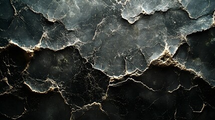 Poster - Abstract dark marble texture with gold veins. Elegant and luxury background. Perfect for design. Abstract Dark Gold and Grey Marble Texture