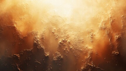 Poster - Abstract image depicting a golden, textured planetary surface. The colors range from deep browns to bright golds creating a cosmic of Golden Celestial Surface: A Textured Abstract of a Planetary Body
