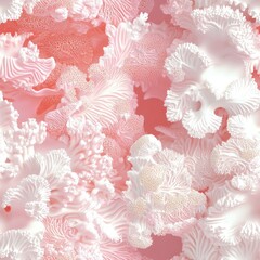 Wall Mural - A close up of pink flowers with white stems