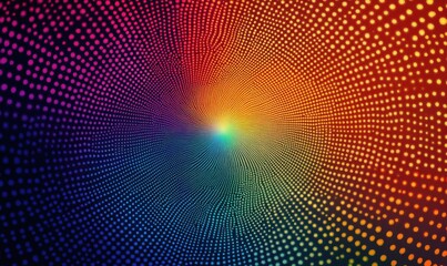 Poster - A colorful, abstract design with a rainbow and a spiral