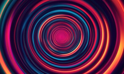 Poster - A colorful, swirling circle with a blue center