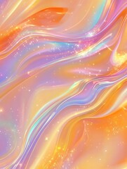Poster - Abstract Flowing Design With Vibrant Colors and Sparkling Details