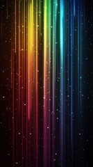 Poster - Abstract Vertical Light Streaks Background With Colorful Glowing Effect