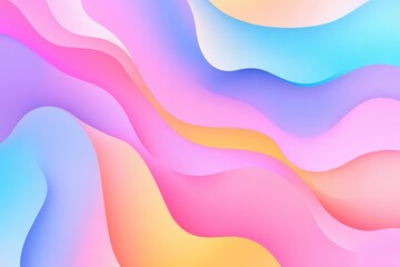 Poster - Colorful abstract background with pastel colors, soft shapes, and gradients colorful background with wavy curves in different shades of pink, purple, blue, and yellow Generative AI