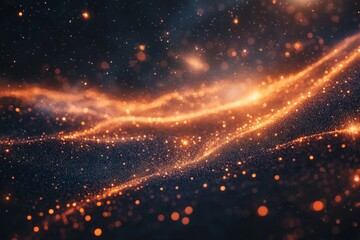 Aufkleber - Colors of light create a mesmerizing cosmic atmosphere in a darkened environment