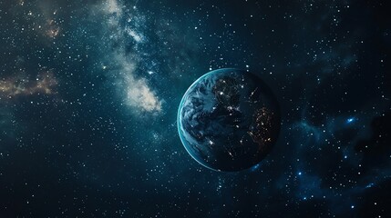Wall Mural - a planet is in the middle of the sky