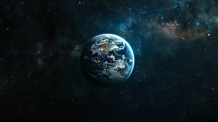 Wall Mural - A planet in the middle of the night sky