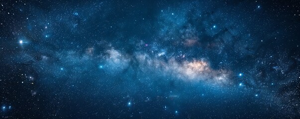 Wall Mural - a starry sky with a large cloud of gas and dust